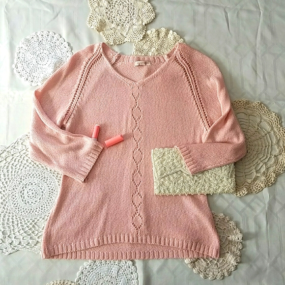 Emotions Sweaters - Vintage Knit Granny Core Sweater With Cut Outs